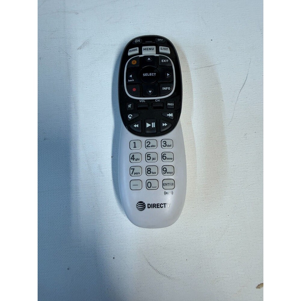 DIRECTV RC3053707/01BR RF Remote Control Black Silver Tested Working
